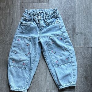 GAP Light Blue Kids Jeans with Floral Details